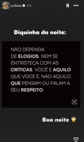Post do Poliana Rocha