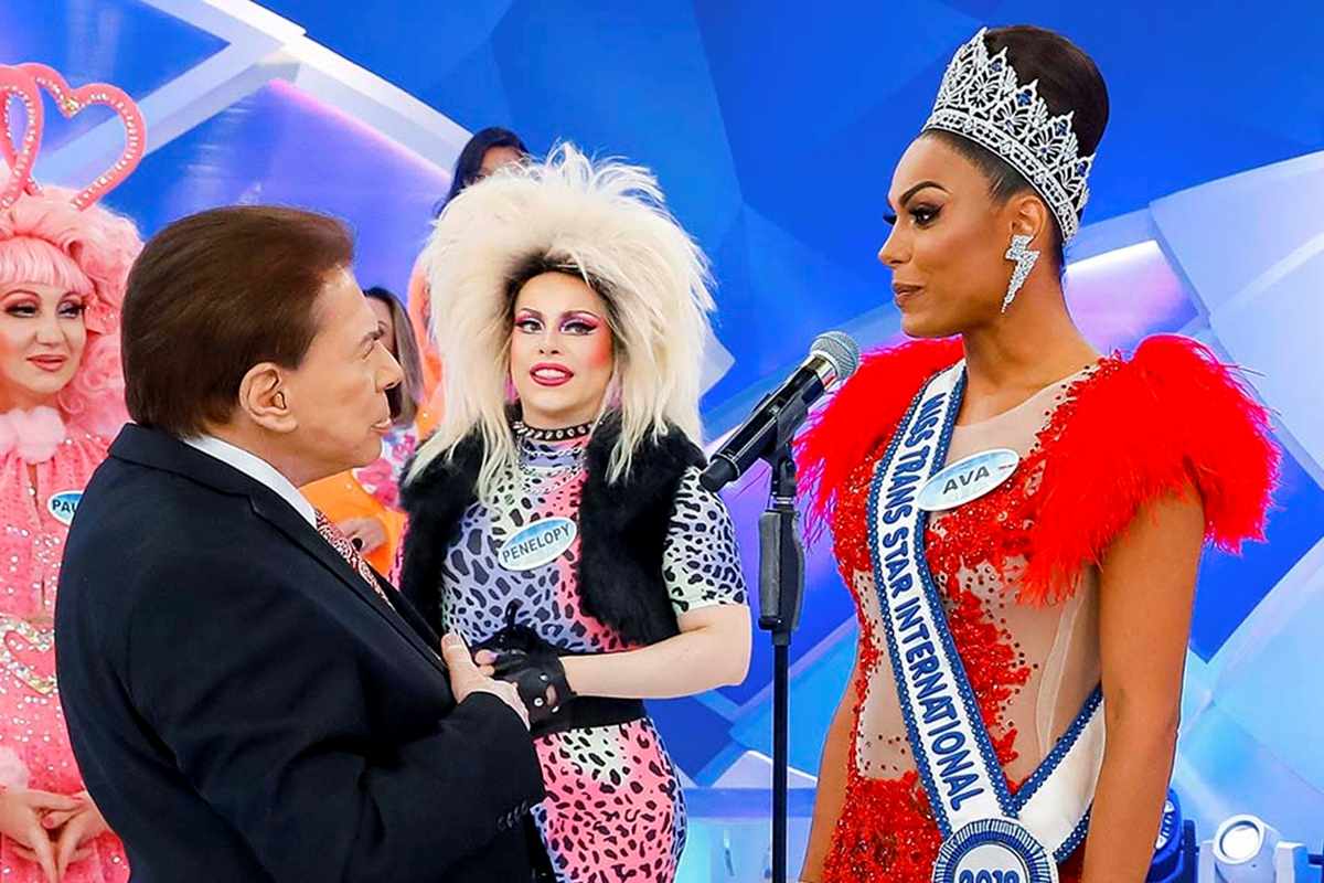 Silvio Santos e Miss Trans (Divulgação SBT/Lourival Ribeiro)