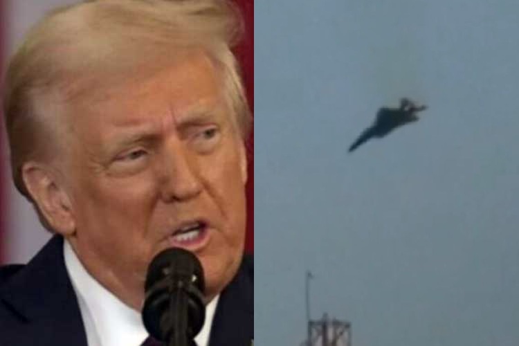 Trump e caças (Foto: Reprodução/ G1)