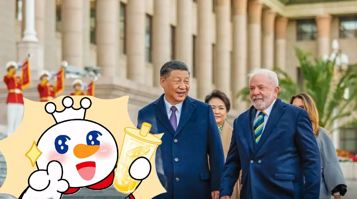 Lula, Xi Jinping, Mixue Lula, Xi Jinping, Mixue (Foto: Ricardo Stuckert/Presidência da República// Divulgação Mixue // Montagem Área Vip)