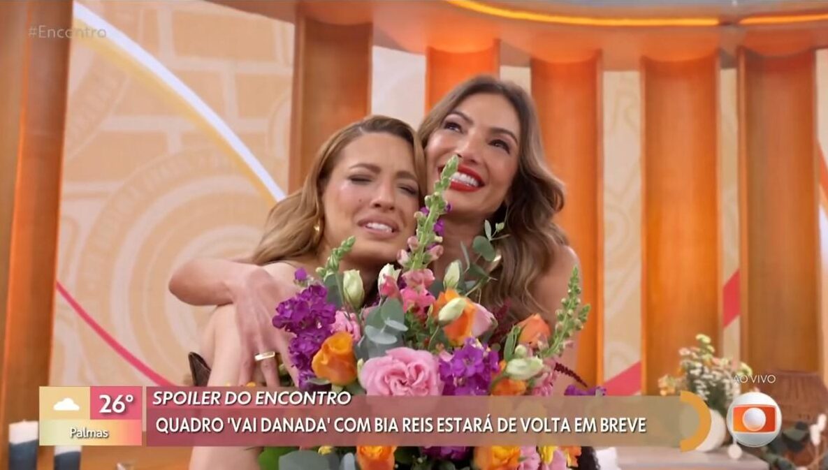 Patrícia Poeta se emocionou durante o Encontro - Foto: Reprodução/TV Globo