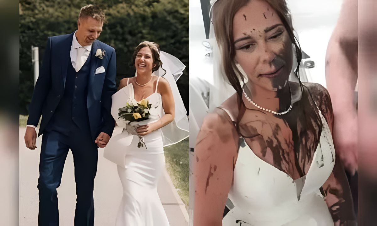 Mulher atacada em casamento (Foto: Reprodução)