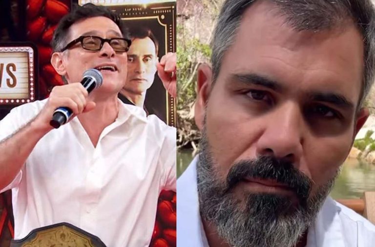 Enrique Diaz manda recado para Juliano Cazarré ao vivo: “Hombridade”