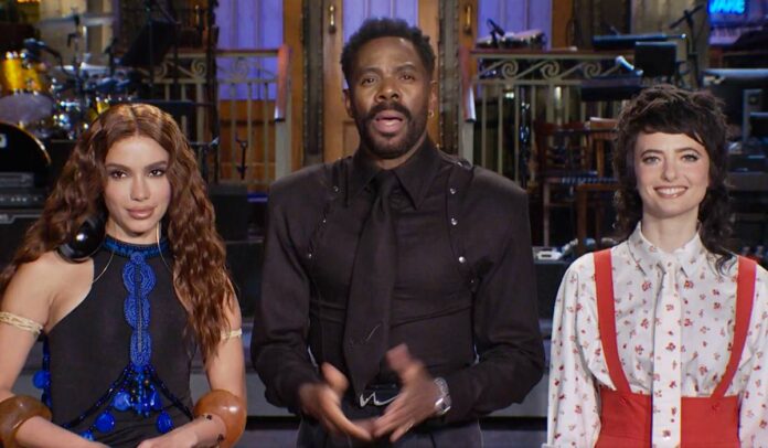 Anitta, Colman Domingo e Sarah Squirm na chamada do SNL — Foto: Reprodução/Instagram