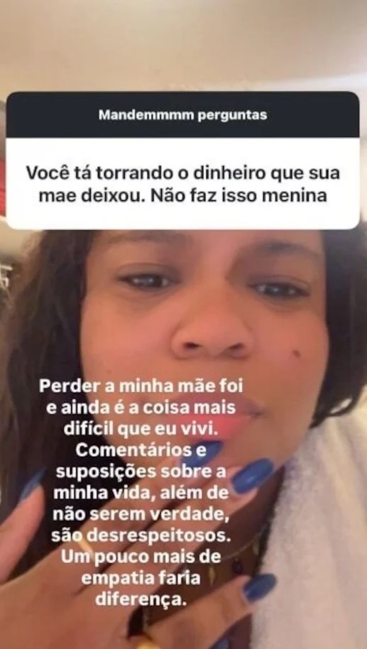 Maria, filha mais velha de Glória Maria