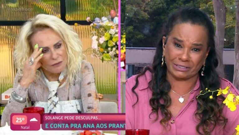 Solange Couto tem crise de choro ao vivo no Mais Você e Ana Maria toma atitude: “Que vergonha”