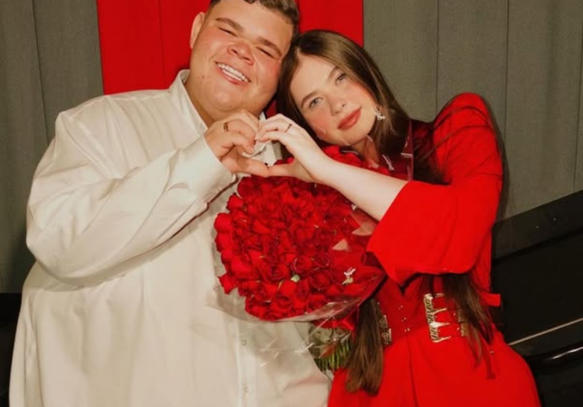 Gordão da XJ e noiva Nicolle (Foto: Reprodução)