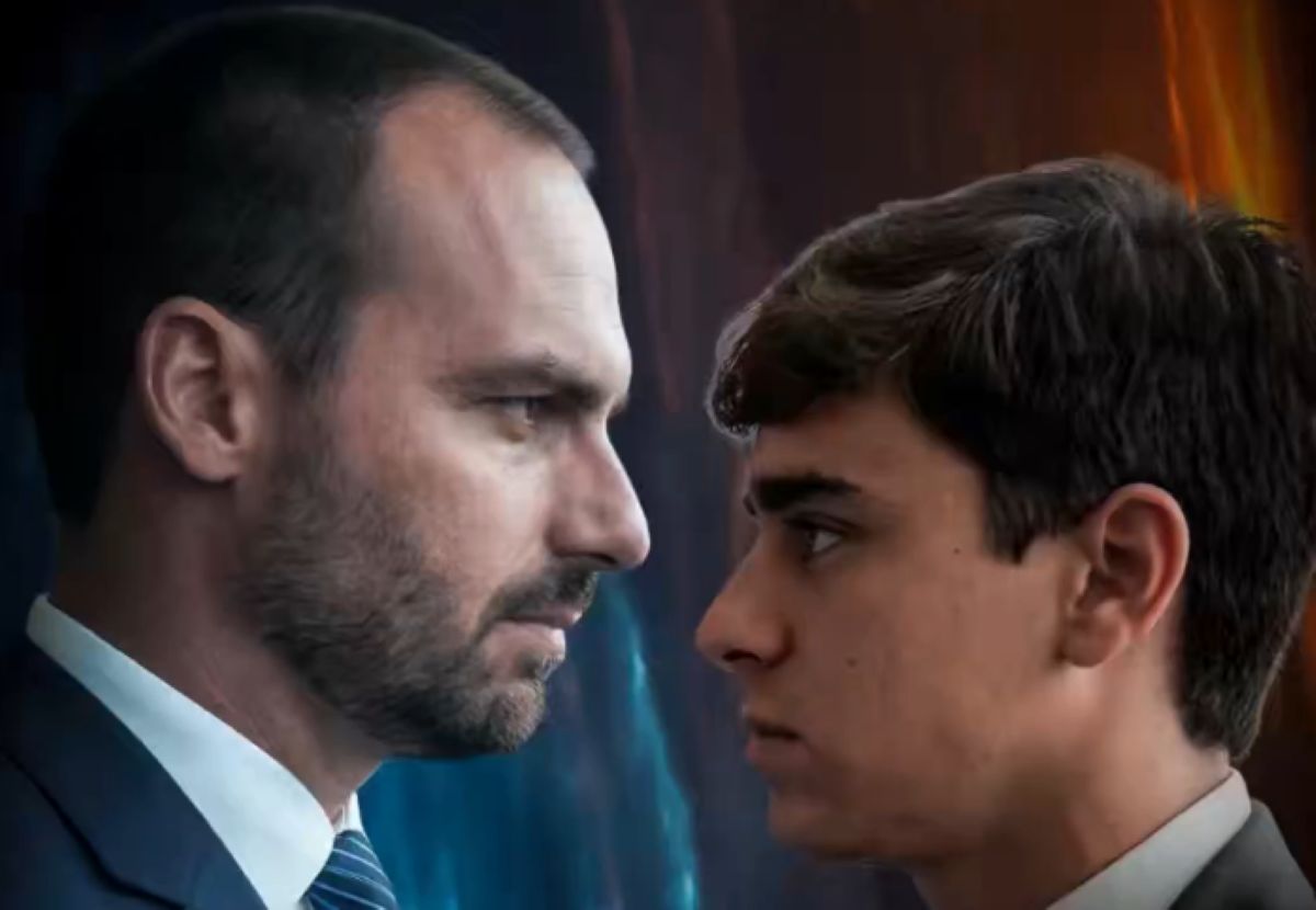 Eduardo Bolsonaro e Nikolas Ferreira (Foto: Reprodução)