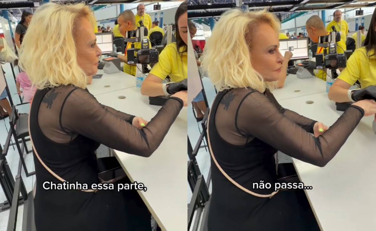 Ana Maria Braga no Poupatempo (Foto: Reprodução)