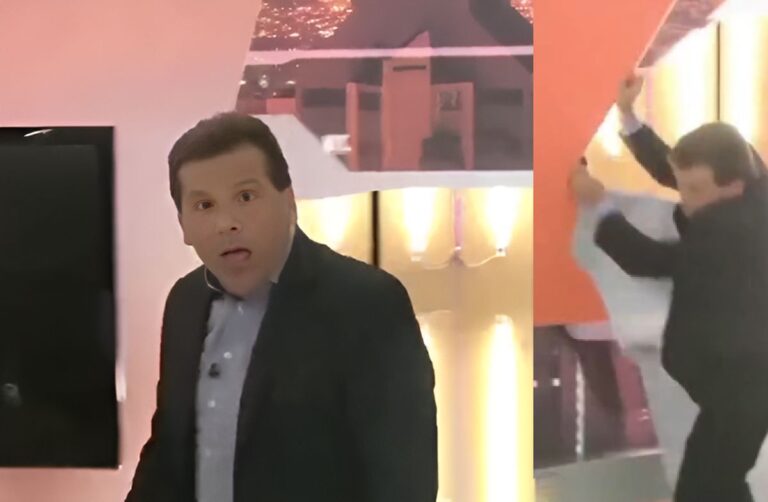 Apresentador da Record tem surto ao vivo, quebra cenário e emissora sai do ar