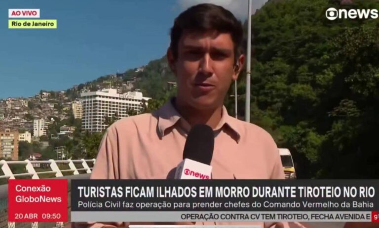 Jornalista da Globo não segura riso com nome de entrevistado