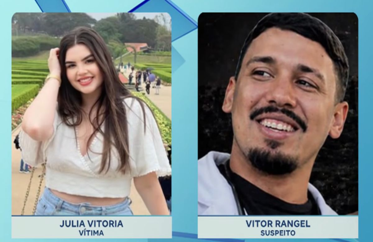 Estudante e suspeito (Foto: Reprodução/ TV Record)