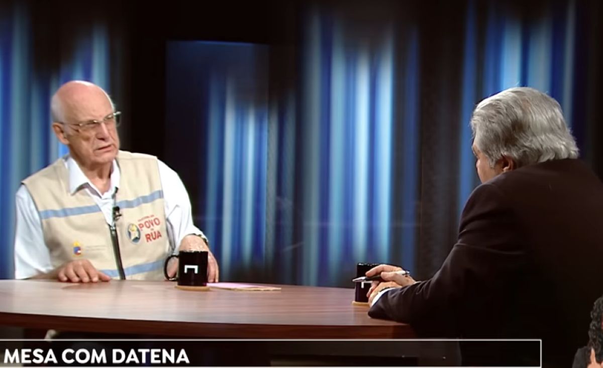 Júlio Lancellotti e Datena (Foto: Reprodução)