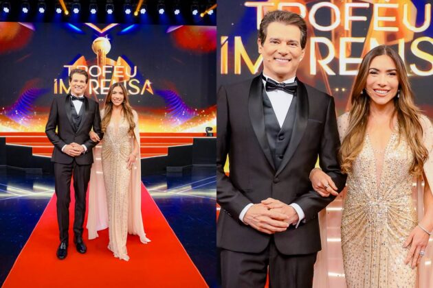 Celso Portiolli e Patricia Abravanel