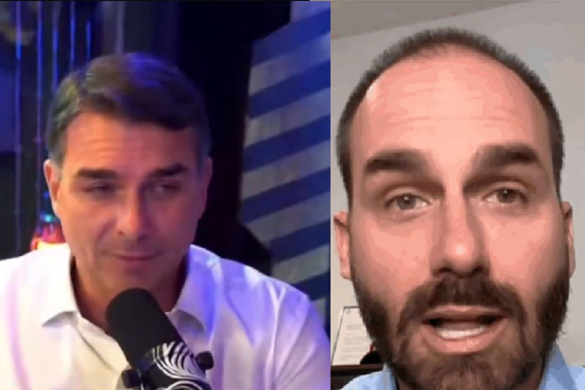 Flávio Bolsonaro e Eduardo (Foto: Reprodução/ Colagem A. Vip)