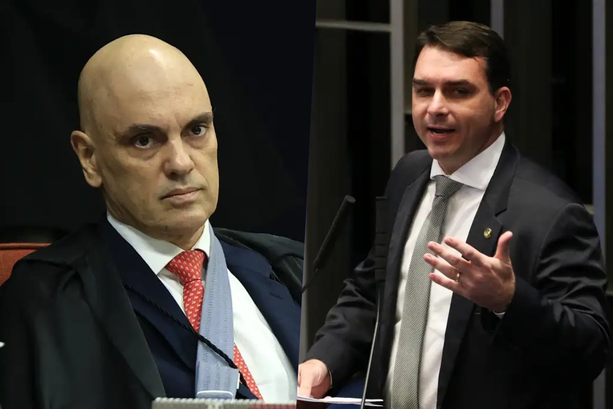 Alexandre de Moraes e Flávio Bolsonaro