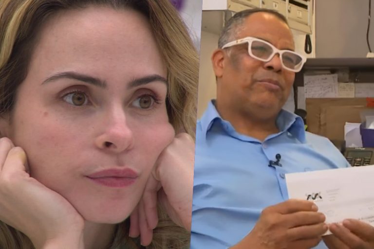 Ao vivo na Globo, porteiro expõe boletos atrasados de Ana Paula