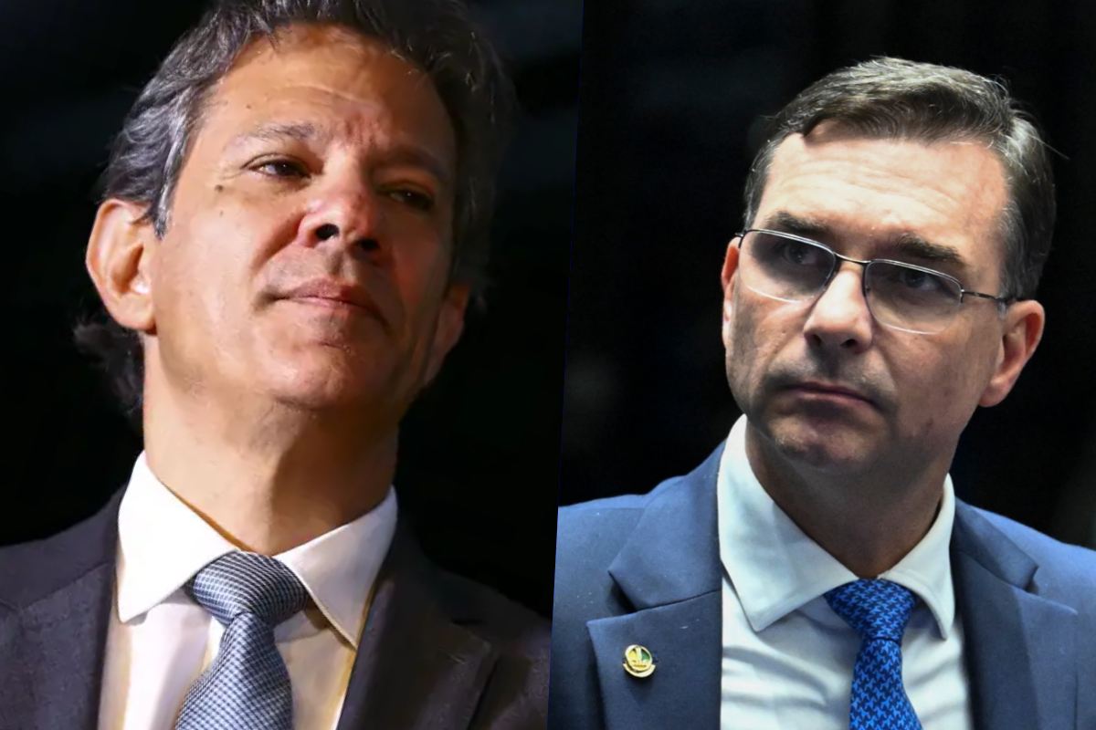 Fernando Haddad e Flávio Bolsonaro