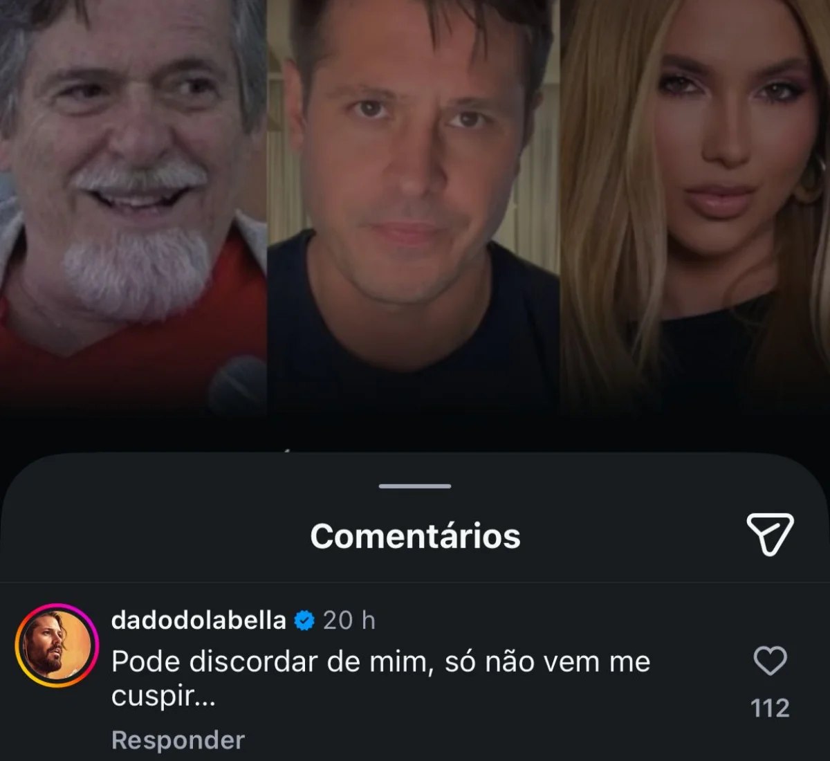 Comentário de Dado Dolabella