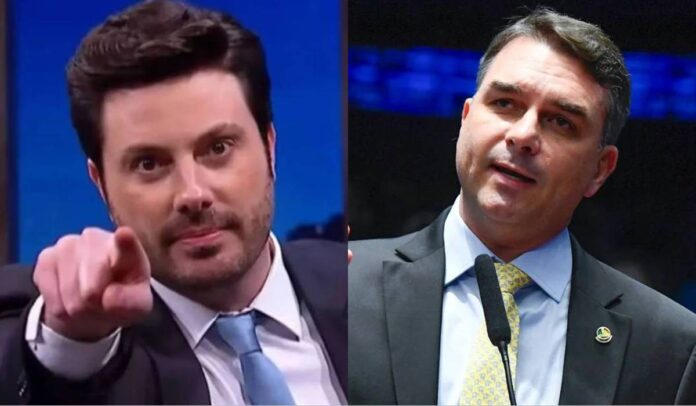 Danilo Gentili e Flávio Bolsonaro