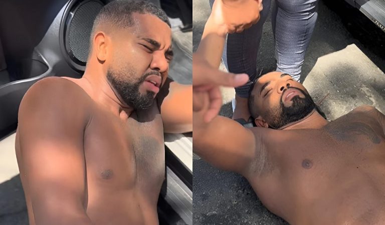 Davi Brito cai no chão e grita de dor após crise; assista!
