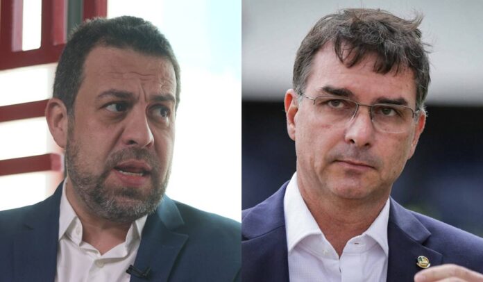 Guilherme Boulos e Flávio Bolsonaro - Foto: CNN Brasil/YouTube