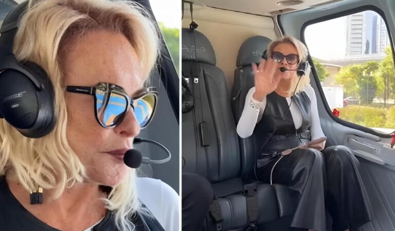 Ana Maria usa helicóptero e chega ao SBT minutos após sair da Globo