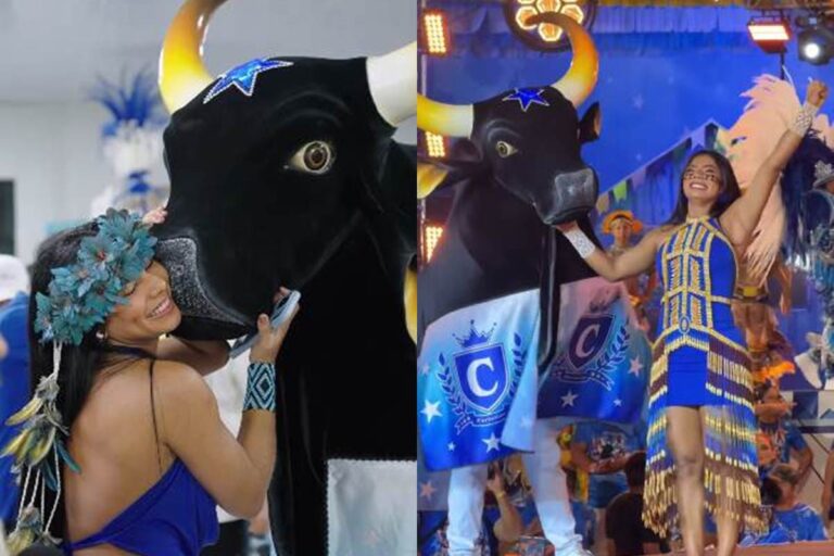Marciele sobe ao palco com Boi Caprichoso pela primeira vez após ‘BBB26’