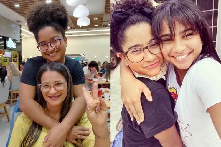 Milena, a mãe e a irmã - instagram