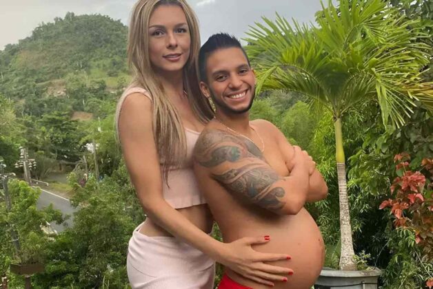 Modelo Danna Sultana engravida esposo Esteban Landrau (Foto: Reprodu&ccedil;&atilde;o)