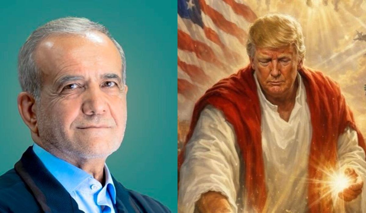 Masoud Pezeshkian do Irã e Trump (Foto: Reprodução)