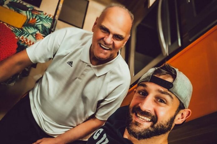 Oscar Schmidt com o filho