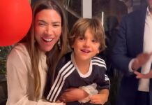 Patrícia Abravanel comemora aniversário do filho caçula e sobrinho rouba a cena