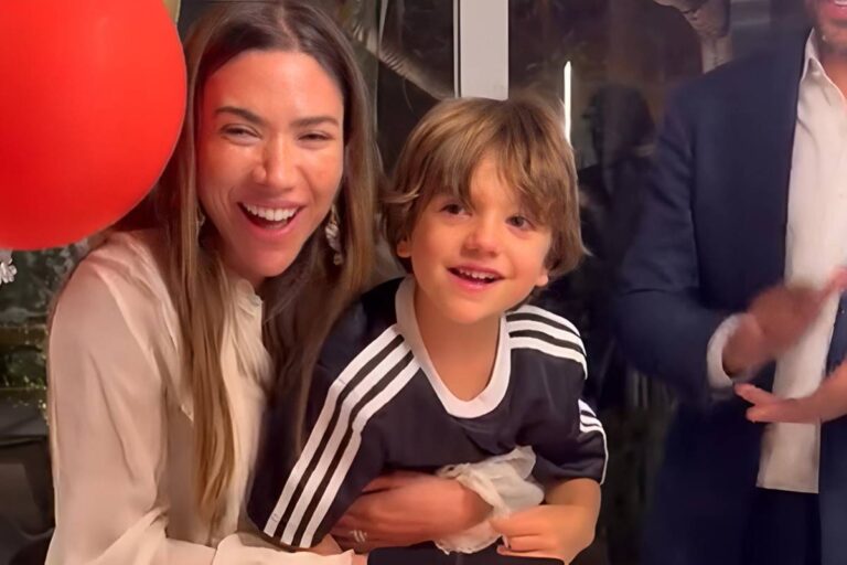 Patrícia Abravanel comemora aniversário do filho caçula e sobrinho rouba a cena