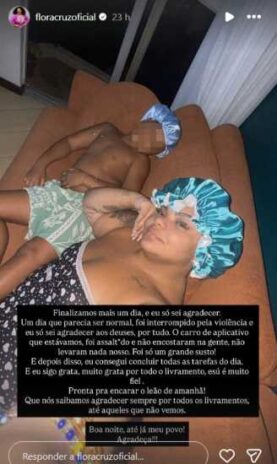 Post da Flora Cruz (Reprodução: Instagram)