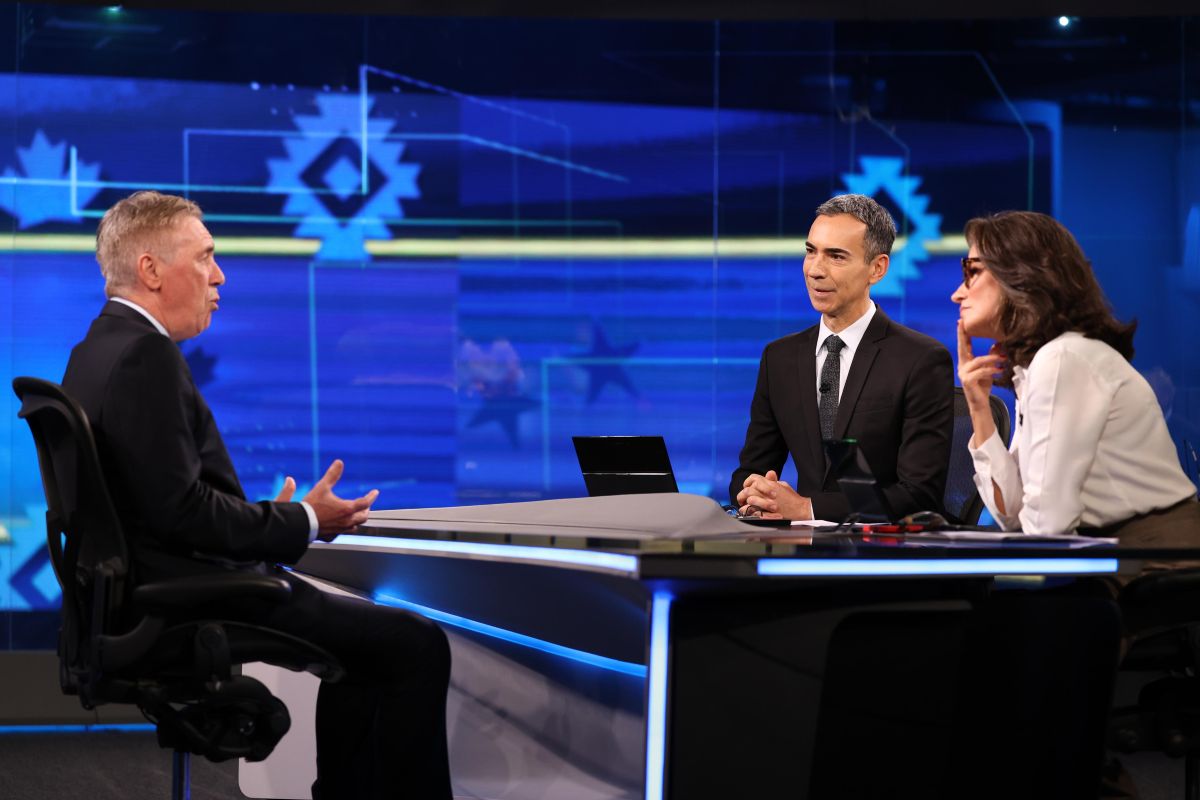 Carlo Ancelotti no Jornal Nacional Carlo Ancelotti no Jornal Nacional (Foto: Divulgação/ Globo/ João Cotta)
