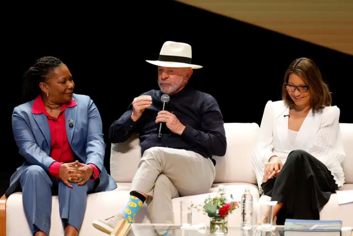 Rio de Janeiro (RJ), 30/05/2026 – Lançamento do Tela Brasil, na Cidade das Artes, com o presidente da República, Luiz Inácio Lula da Silva, a ministra da Cultura, Margareth Menezes, e o ministro do Desenvolvimento, Indústria, Comércio e Serviços, Márcio Elias Rosa. Foto: Fernando Frazão/Agência Brasil - Fernando Frazão/Agência Brasil