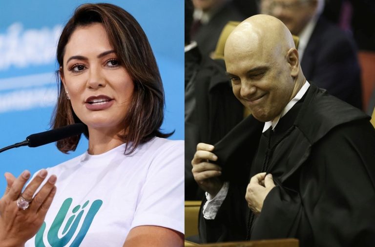 Michelle desabafa após beijar Moraes: “Não pode ser educada”