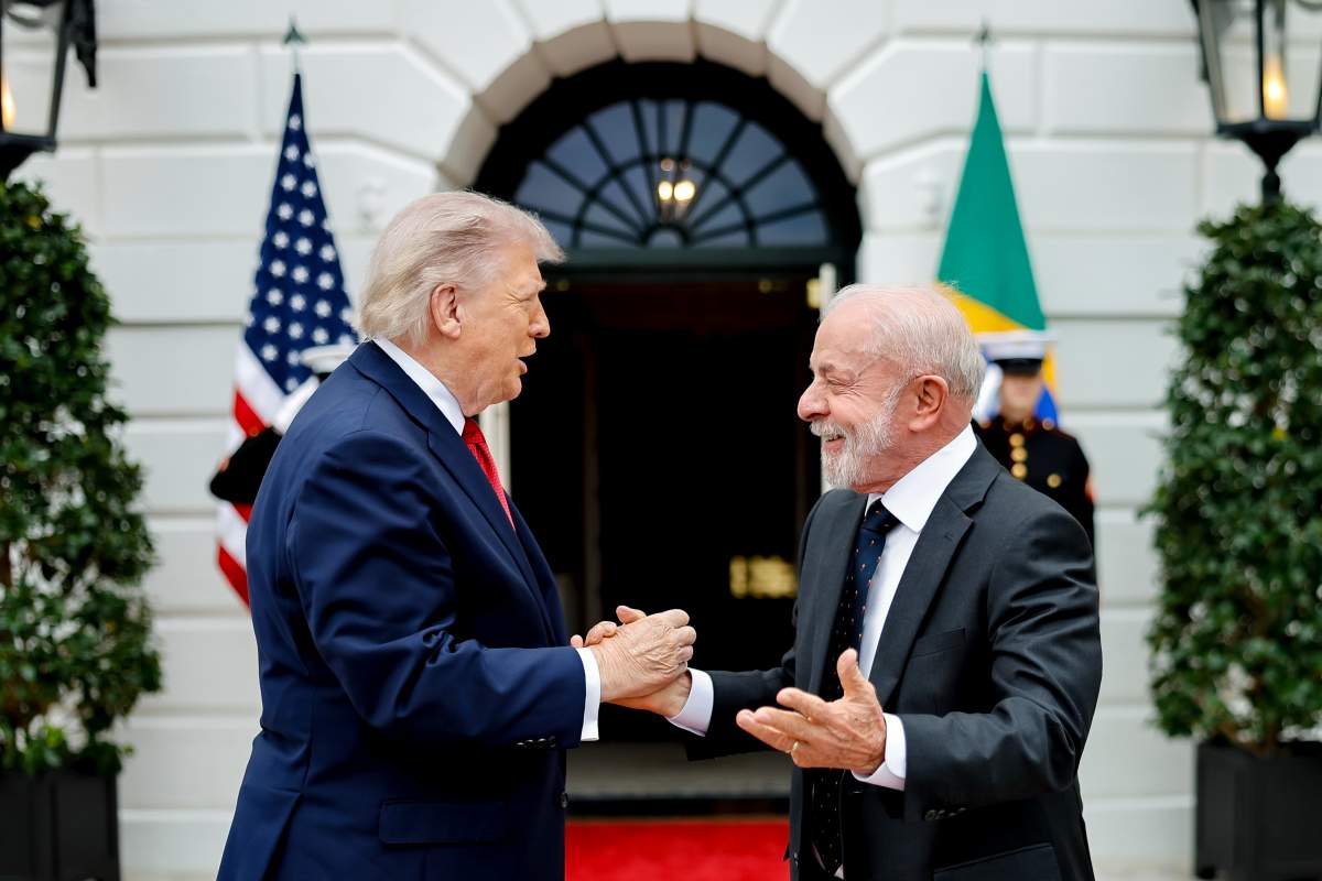 Presidente da República, Luíz Inácio Lula da Silva, encontro com o presidente dos Estados Unidos, Donald Trump, na Casa Branca. Foto: Ricardo Stuckert/PR