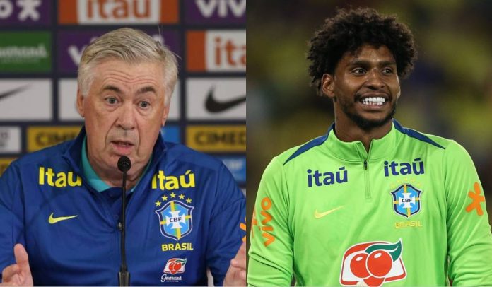 Ancelotti e Hugo Souza