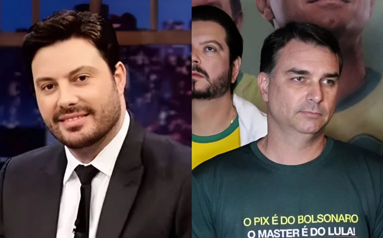 Danilo Gentili brinca com Flávio Bolsonaro: “Vou pedir 100 milhões para o traficante”