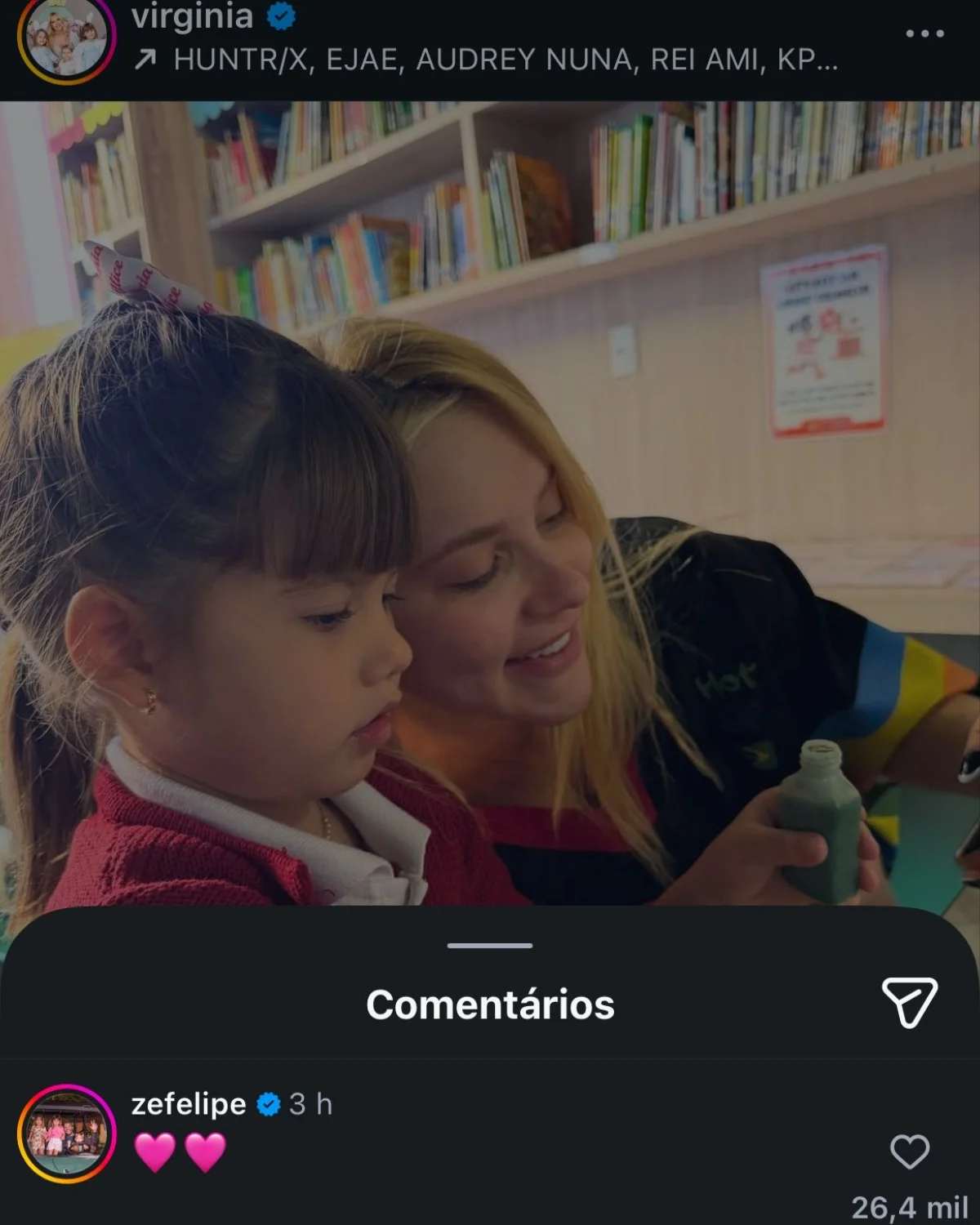 Comentário de Zé Felipe em Foto de Virgínia
