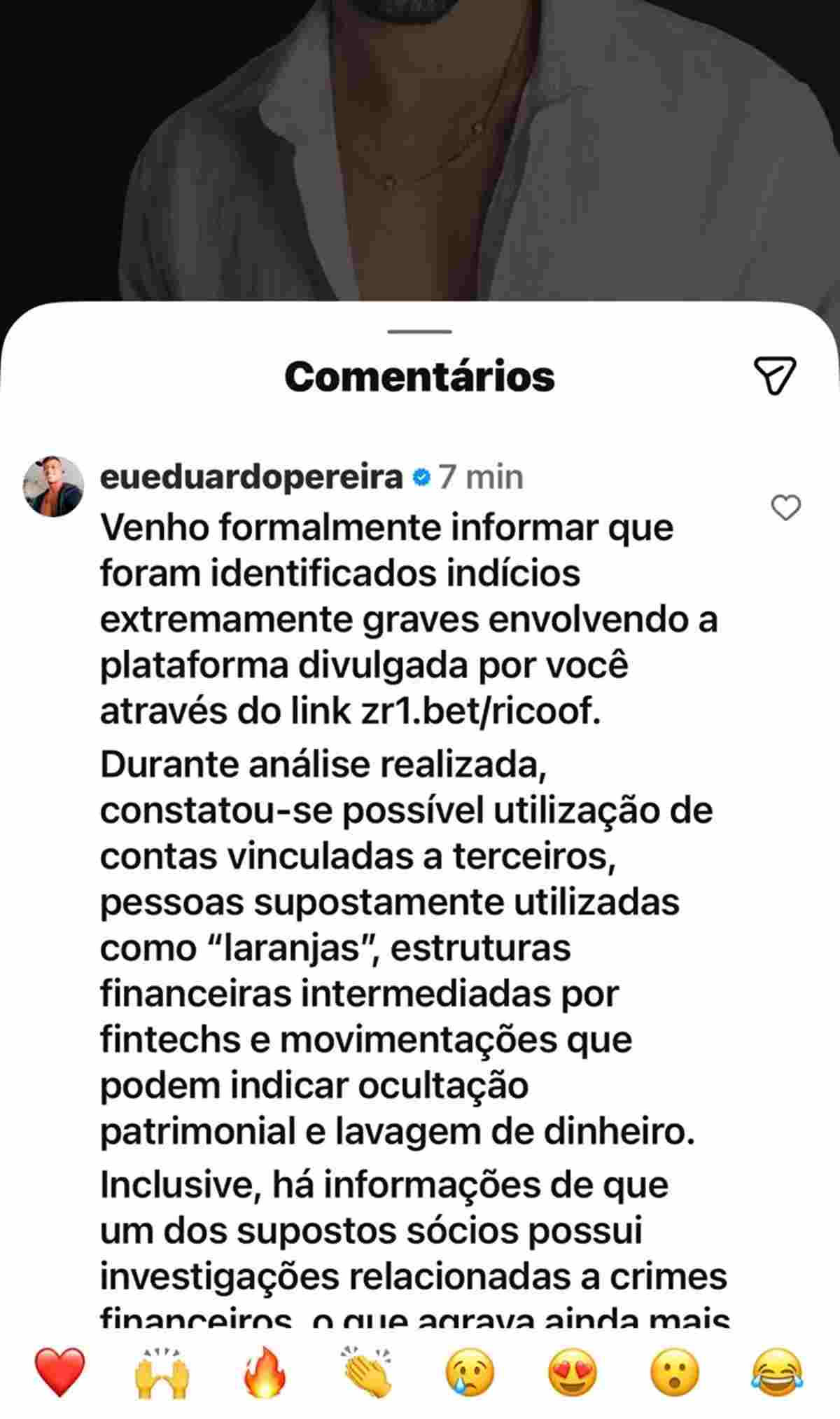 Comentário Eduardo Pereira