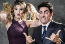 Ex-casal, Dani Calabresa e Marcelo Adnet quase se beijam