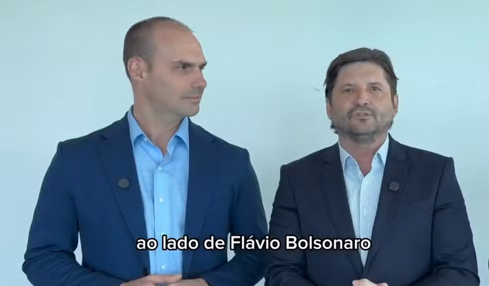 Eduardo Bolsonaro declara apoio a André do Prado (Foto: Reprodução/ Redes)