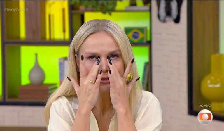 Eliana chora muito e revela distância do filho no Mais Você: “Longe”