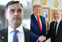 Flávio Bolsonaro diz que Lula “foi de joelhos atrás de Trump”