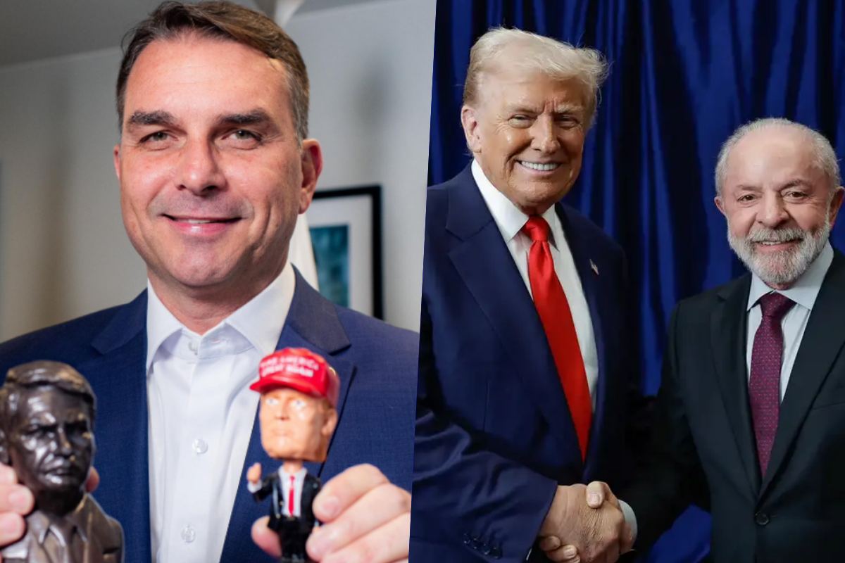 Flávio Bolsonaro, Donald Trump e Lula