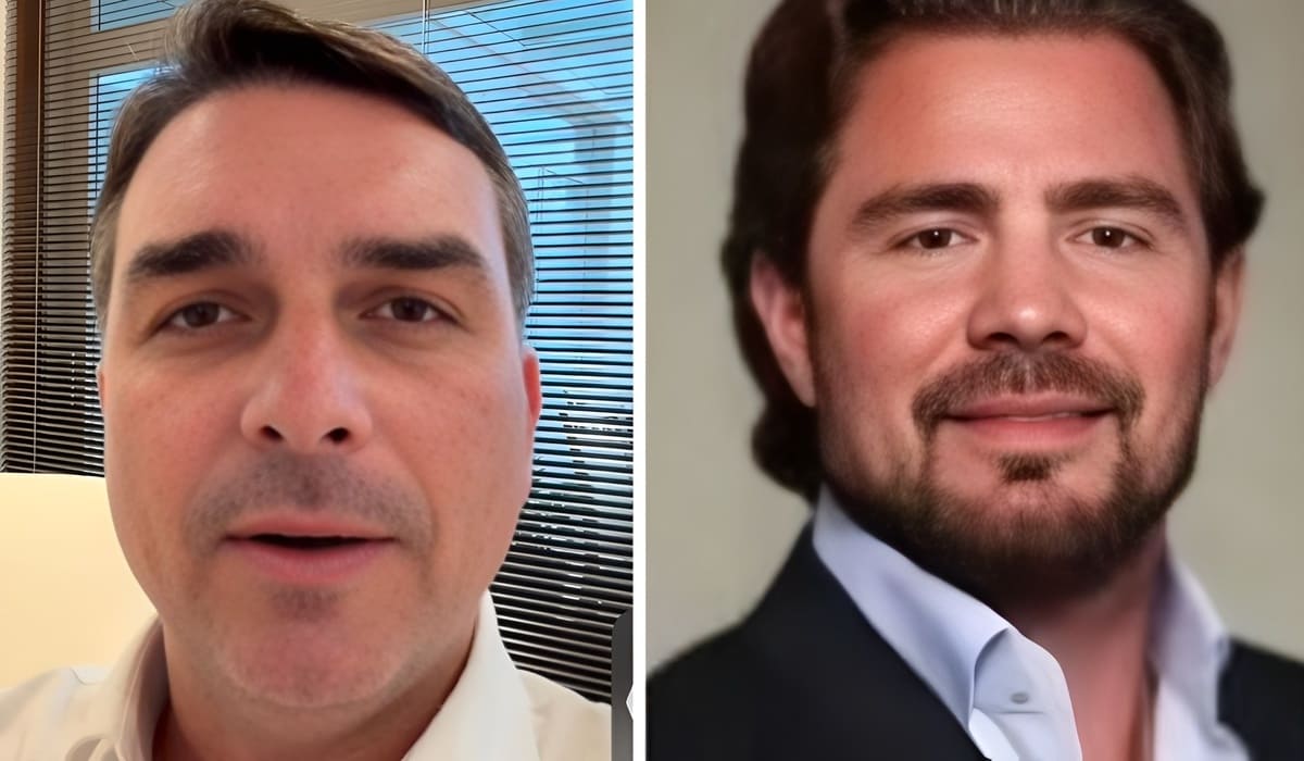 Flavio Bolsonaro e Daniel Vorcaro (Fonte: Redes Sociais/ Divulgação)