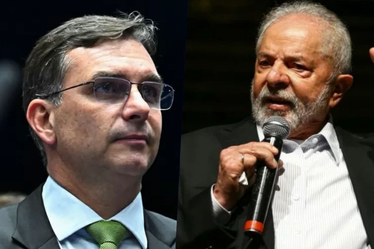 Flávio Bolsonaro e Luiz Inácio Lula da Silva